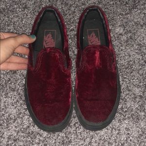 Women’s red suede Vans